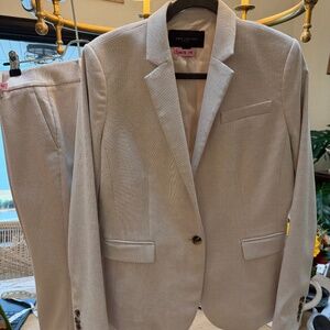 Women's Tan Pant Suit Single Breasted One button Jacket and Slacks Included